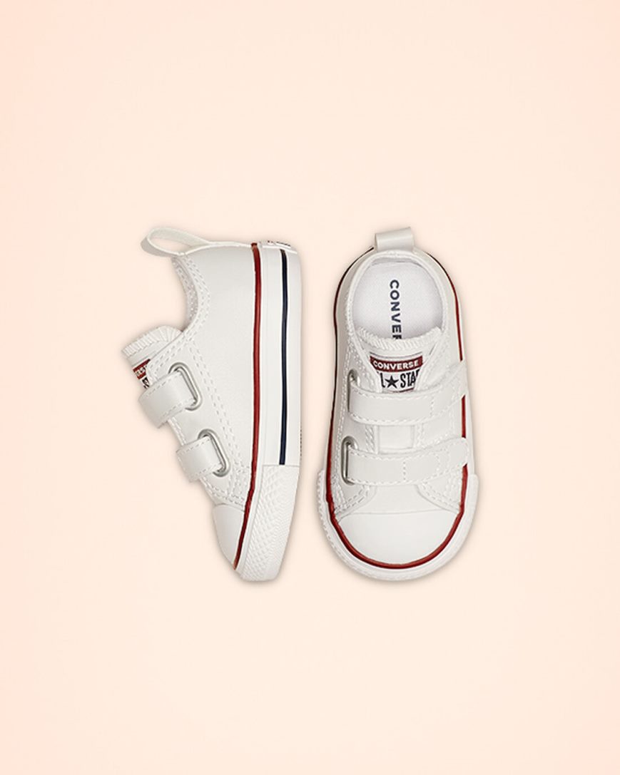 Zapatillas Bajas Converse Chuck Taylor All Star Easy-On Cuero Niña Blancas | PE WL250E